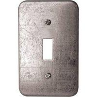 Hubbell 11C5BAR Utility Box Cover, 4 in L, 2-1/2 in W, 1-Gang, Metal, Gray