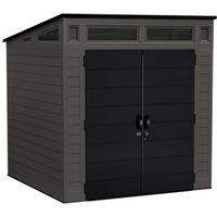 Suncast BMS7780 Storage Shed, 317 cu-ft, 7 ft 2-1/2 in W, 7 ft 3-1/2 in D, 7 ft 5-1/2 in H, Resin, Peppercorn