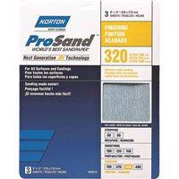 Norton ProSand 07660768157 Sanding Sheet, Tan, 11 in L, 9 in W, Extra Fine, 320 Grit