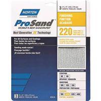 Norton ProSand 07660768158 Sanding Sheet, Tan, 11 in L, 9 in W, Very Fine, 220 Grit
