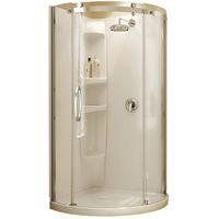 WALL SHOWER ACRYLC RND 2PC WHT