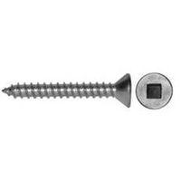 Reliable FKAS812MR Screw, 1/2 in L, Flat Head, Square Drive, #2 Drive, Self-Tapping, Type A Point, Stainless Steel