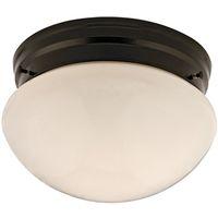 Boston Harbor F13BB01-6854-ORB Single Light Round Ceiling Fixture, 120 V, 60 W, 1-Lamp, A19 or CFL Lamp, Bronze Fixture