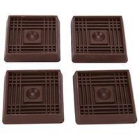 ProSource FE-S711-PS Caster Furniture Glide, Rubber, Brown, Brown, 2-1/2 x 2-1/2 x 15/32 in Dimensions