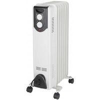 PowerZone DF-150P9-7 Oil-Filled Heater, 12.5 A, 120 V, 600, 900, 1500 W, 1500 W Heating, 3-Heating Stage, White