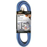 PowerZone ORCW511615 Extension Cord, 16 AWG Cable, 5-15P Grounded Plug, 5-15R Grounded Receptacle, 15 ft L, 125 V
