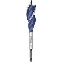 Irwin Speedbor 3041007 Auger Boring Bit, 1 in Dia, 6 in OAL, Tapered Flute, 3-Flute, 1/4 in Dia Shank, Hex Shank