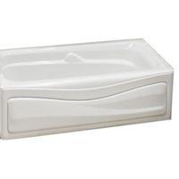 MAAX Corinthia II 105684-L-002-001 Series Bathtub, Left Drain Location, 35 to 47 gal Capacity, 59-3/4 in L, 29-7/8 in W