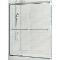 MAAX Aura 135663-900-084-000 Shower Door, 18-1/2 to 22-1/2 in W Opening, 67-7/8 in H Opening, Semi-Frameless Frame