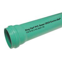 PVC PIPE SEWER DR-35 GREEN GASKETED 6" X 4M
