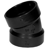IPEX 027251 Pipe Elbow, 1-1/2 in, Hub, 22.5 deg Angle, ABS, SCH 40 Schedule