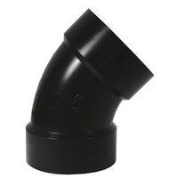 IPEX 027244 Pipe Elbow, 4 in, Hub, 45 deg Angle, ABS, SCH 40 Schedule
