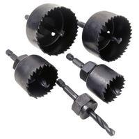 Vulcan 988091OR Hole Saw Set with Arbor-Hanger, HCS, Black