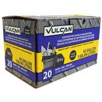 Vulcan FG-03812-07 Contractor Bag, 42 gal, Black