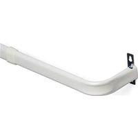 Kenney KN511 Curtain Rod, 1 in Dia, 28 to 48 in L, Steel, White