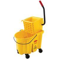 Rubbermaid FG748000YEL Mop Bucket and Wringer Combo, 26 qt Capacity, Plastic Bucket/Pail