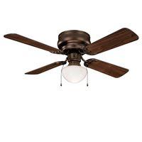 Boston Harbor CF-78125-ORB Ceiling Fan, 4-Blade, Venetian Bronze Housing, 42 in Sweep, MDF Blade, 3-Speed