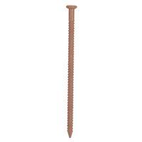 ProSource NTP-161-PS Panel Nail, 15D, 1-5/8 in L, Steel, Painted, Flat Head, Ring Shank, Brown