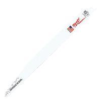 Milwaukee The WRECKER 48-00-5711 Reciprocating Saw Blade, 1 in W, 12 in L, 7/11 TPI, Bi-Metal Cutting Edge