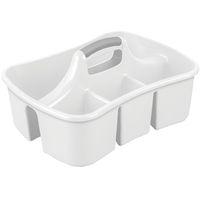 Sterilite 15888006 Storage Caddy, Plastic, White, 13-1/4 in OAW, 8-7/8 in OAH