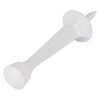 ProSource CL-208P-WH-PS Heavy-Duty Rigid Door Stop, 1 in Dia Base, 3 in Projection, Die-Cast Zinc & Plastic, White