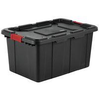 Sterilite 14669004 Industrial Tote, Plastic, Black, 30-1/2 in L, 20-5/8 in W, 15-1/4 in H