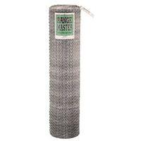 Rangemaster 5931 Poultry Net, 50 ft L, 12 in W, 20 Gauge, Hexagonal Mesh, 1 in Mesh, Galvanized Steel