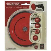 Diablo DCD050KITD01G Sanding Disc Kit, 5 in Dia, 40, 80, 120 Grit, Ceramic Abrasive