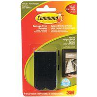 Command 17201BLK Picture Hanging Strip, 12 lb, Foam, Black