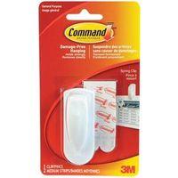 Command 17005-HWEF Spring Clip, 1-Hook, White