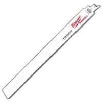 Milwaukee The Torch 48-00-5789 Reciprocating Saw Blade, 1 in W, 12 in L, 18 TPI, Bi-Metal Cutting Edge