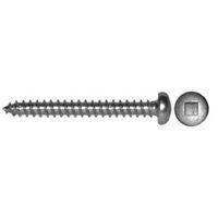 Reliable PKAS1012MR Screw, 1/2 in L, Pan Head, Square Drive, Self-Tapping, Type A Point, Stainless Steel