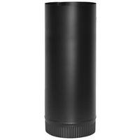 Imperial BM0103 Stove Pipe, 7 in Dia, 12 in L, Steel, Black