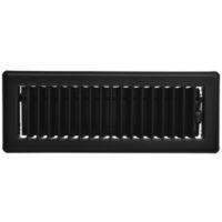 Imperial RG2142 Floor Register, 10 in W Duct Opening, 3 in H Duct Opening, Steel, Black, Powder-Coated