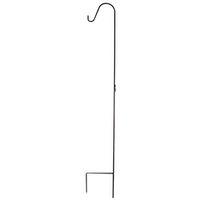 Landscapers Select GB-3089 Single Shepherd Hook, 12 in L, 64 in H, Steel, Black, Matte, Hanging