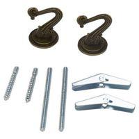 Landscapers Select GB0403L Ceiling Hook, 1-1/2 in L, Zinc Alloy, Antique Brass, Antique Brass, Wall