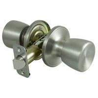 ProSource TS630BRA4V Passage Knob, Metal, Stainless Steel, 2-3/8 to 2-3/4 in Backset, 1-3/8 to 1-3/4 in Thick Door