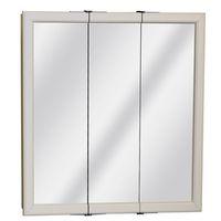 Zenith W30 Medicine Cabinet, 29.63 in OAW, 4.5 in OAD, 25.75 in OAH, Steel, White, 2-Shelf
