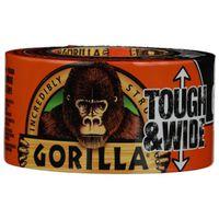 Gorilla 6003001 Duct Tape, 25 yd L, 3 in W, Cotton/Polymer Backing, Black