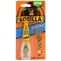 Gorilla 7510101 Super Glue Brush and Nozzle, Straw/White Water, Liquid, Irritating, 10 g, Bottle