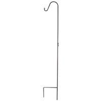 Landscapers Select GB-3090 Single Shepherd Hook, 12 in L, 84 in H, Steel, Black, Black, Floor