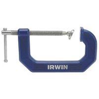 Irwin 225106 C-Clamp, 900 lb Clamping, 6 in Max Opening Size, 3-1/2 in D Throat, Steel Body, Blue Body