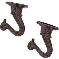 Landscapers Select GB0433L Ceiling Hook, 1-1/2 in L, 1 in H, Steel, Black, Black-Coated, Wall