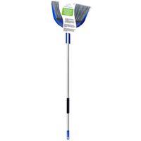 Simple Spaces 2154 Large Angle Broom, 13 in Sweep Face, 6 in L Trim, Recycle Polypropylene Bristle, Gray Bristle