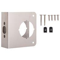 ProSource HSH-046SBN-PS Door Reinforcer, 2-3/4 in Backset, 1-3/4 in Thick Door, Steel, Satin Nickel, 4-1/2 in H