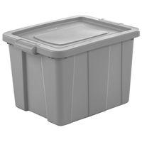 Sterilite 16786A06 Storage Tote, Polyethylene, Cement, 23-7/8 in L, 18-1/8 in W, 15-1/4 in H