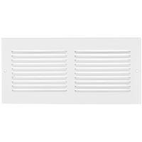 Imperial RG0540 Grille, 30 in L Opening, 6 in W Opening, 31-1/4 in L, 7-1/4 in W, Steel, White, Powder-Coated