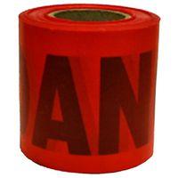 CH Hanson 16103 Barricade Safety Tape, 300 ft L, 3 in W, Red, Polyethylene