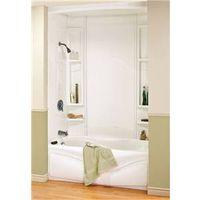 Maax Finesse Series 101595-000-129 Bathtub Wall Kit, 61 in L, 33-1/2 in W, 80 in H, Polystyrene, Smooth Wall