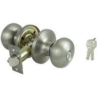 ProSource TFX200V-PS Entry Knob, Satin Nickel, KW1, KA3 Keyway, 3 Grade